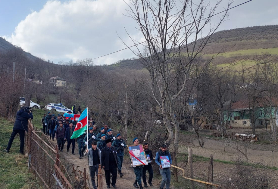 İtkin şəhid Nail Dənziyevlə Lerikdə vida mərasimi keçirilib