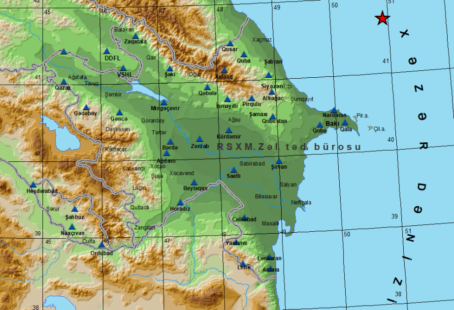 Xəzər dənizində zəlzələ olub