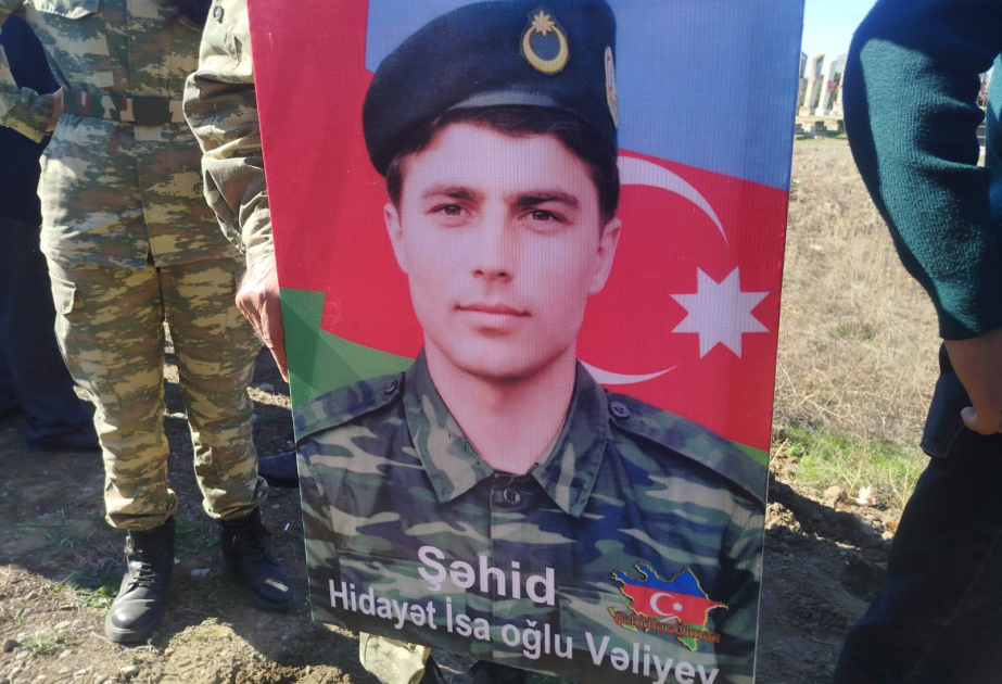 Murovdağ silsiləsində itkin düşən şəhid Hidayət Vəliyev Bərdədə torpağa tapşırılıb