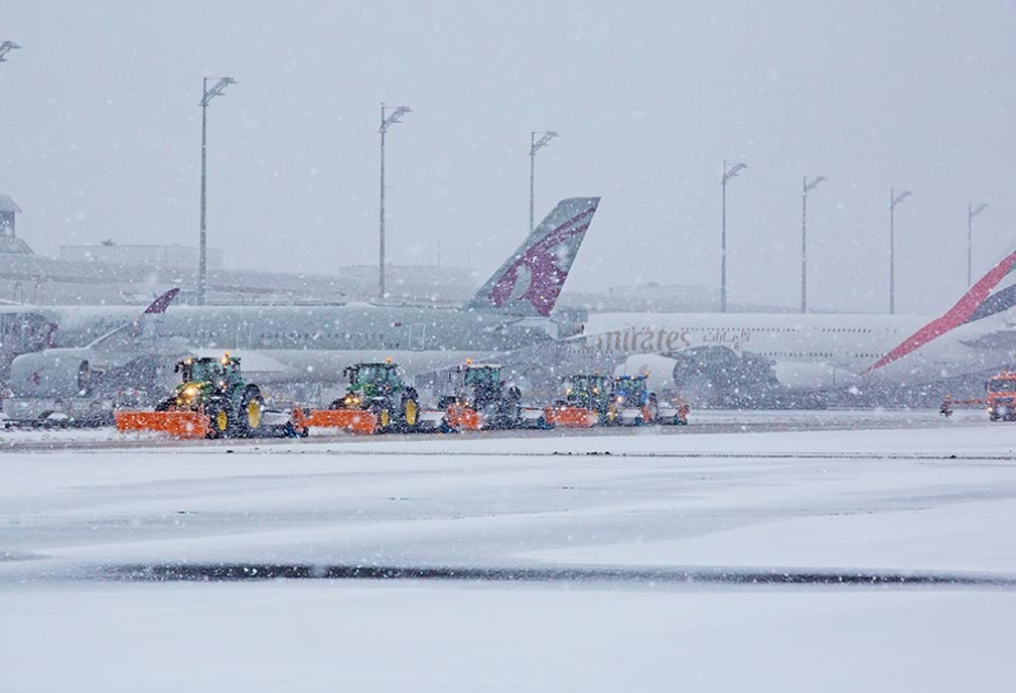 Fuertes nevadas provocan retrasos en algunos vuelos en el aeropuerto de Múnich