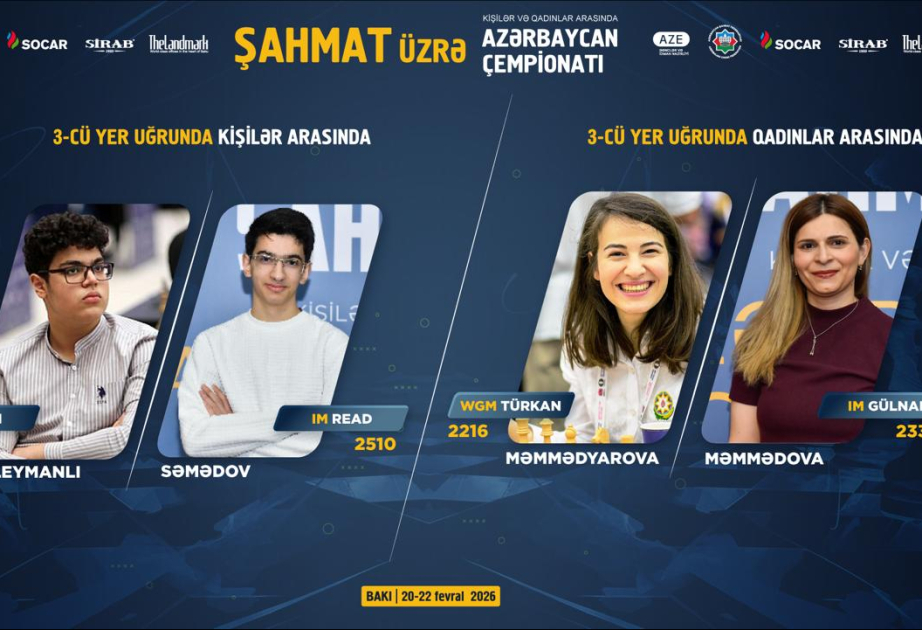 Şahmat üzrə Azərbaycan çempionatında final partiyaları oynanılıb
