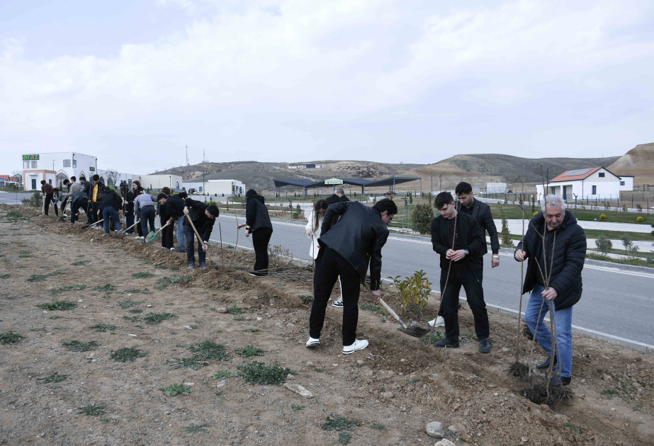 حملة تشجير في قرية هوروفلو بجبرائيل المحررة من الاحتلال الأرميني