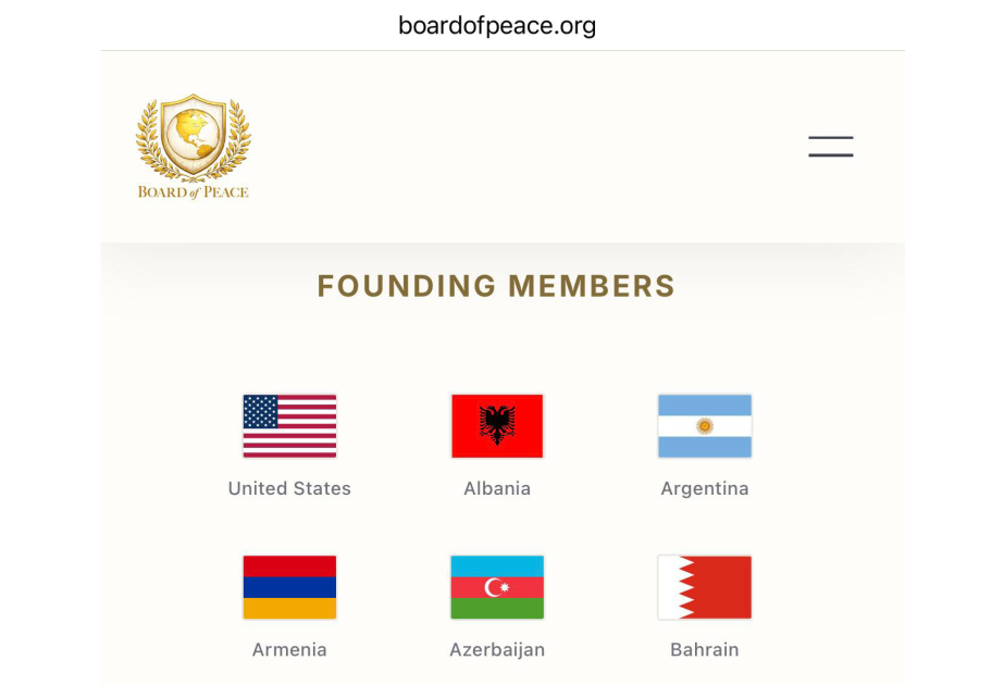 Board of Peace launches its official website