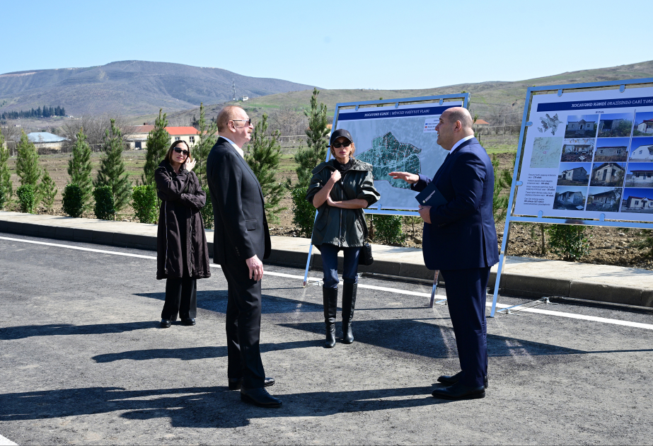 President Ilham Aliyev inspected reconstruction progress in Khojavend village VIDEO