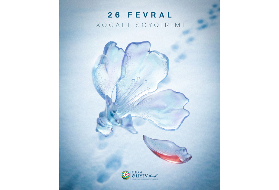En las cuentas de redes sociales del Ilham Aliyev se publicó un mensaje con motivo del aniversario del genocidio de Joyalí