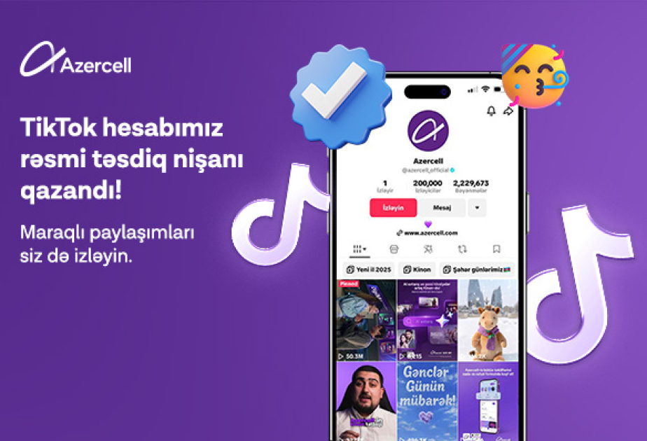 ®  Azercell’s TikTok page receives official verification badge