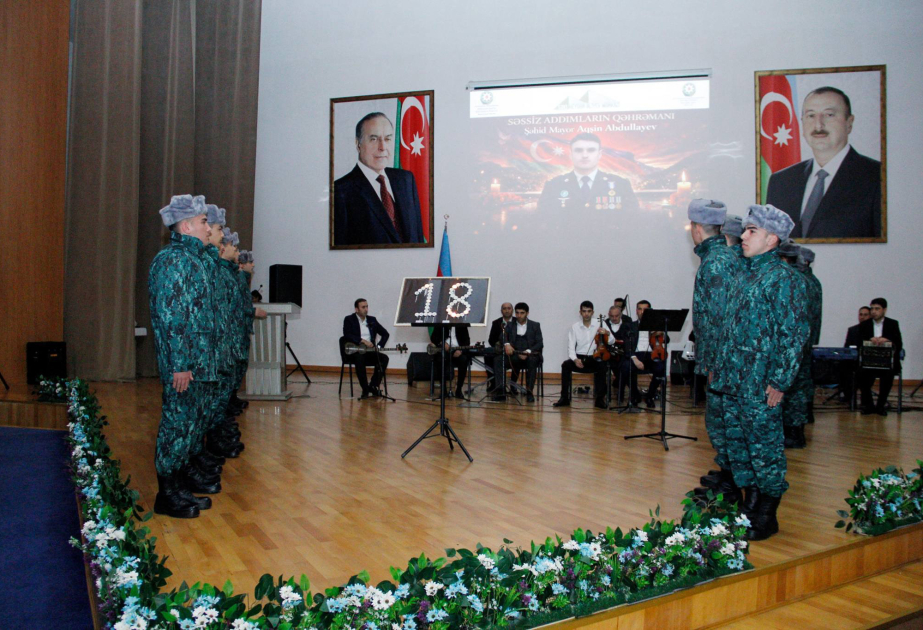 Şəkidə şəhid mayor Aqşin Abdullayevin xatirəsi anılıb