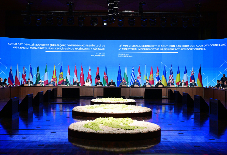 President Ilham Aliyev attends 12th Southern Gas Corridor Advisory Council Ministerial Meeting and 4th Green Energy Advisory Council Ministerial Meeting VIDEO