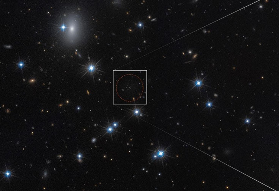 Hubble detects one of the darkest known galaxies