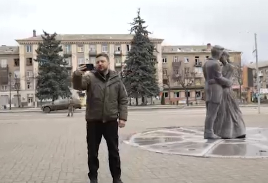 Volodimir Zelenski Donetsk bölgəsinə səfər edib