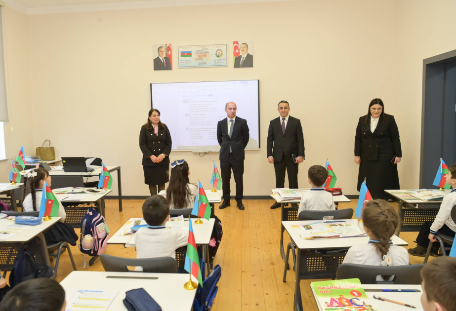 وزير العلم والتعليم يزور المدرسة رقم 1 في مدينة شوشا