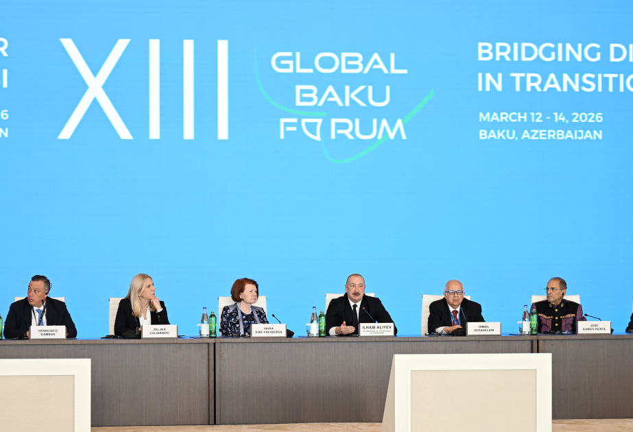 Le 13ème Forum global de Bakou placé sous le thème « Surmonter les divergences dans un monde en transition » entame ses travaux  Le président Ilham Aliyev prononce une allocution lors de la cérémonie d’ouverture du Forum  MIS A JOUR VIDEO