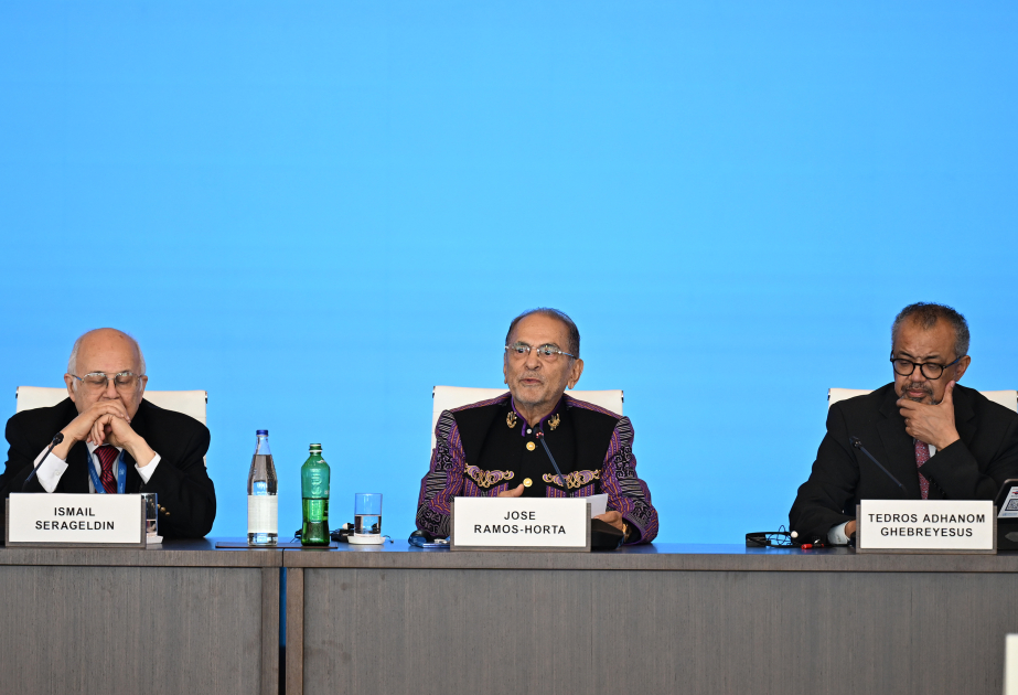 El Presidente de Timor Oriental felicita al Presidente Ilham Aliyev por recibir el Premio Zayed