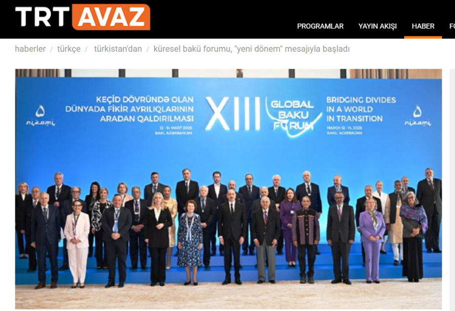 XIII Qlobal Bakı Forumu Türkiyə mediasının diqqət mərkəzindədir