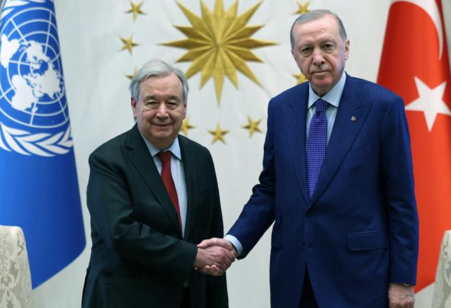 Turkish president receives UN secretary-general in Ankara