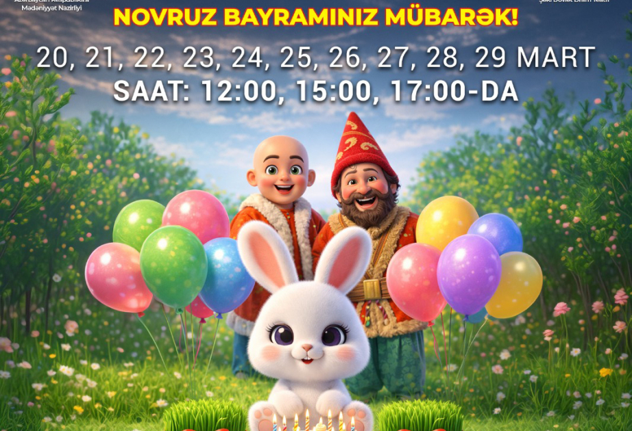 Şəki teatrı bayram günlərində uşaqlara “Dovşanın ad günü” tamaşasını təqdim edəcək