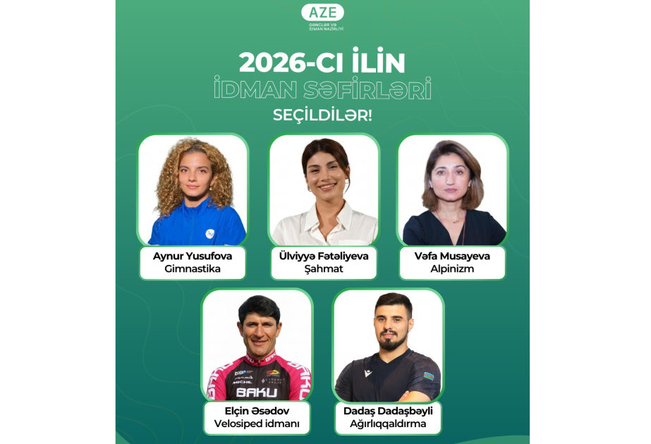 Azərbaycanın 2026-cı il üçün idman səfirləri seçilib