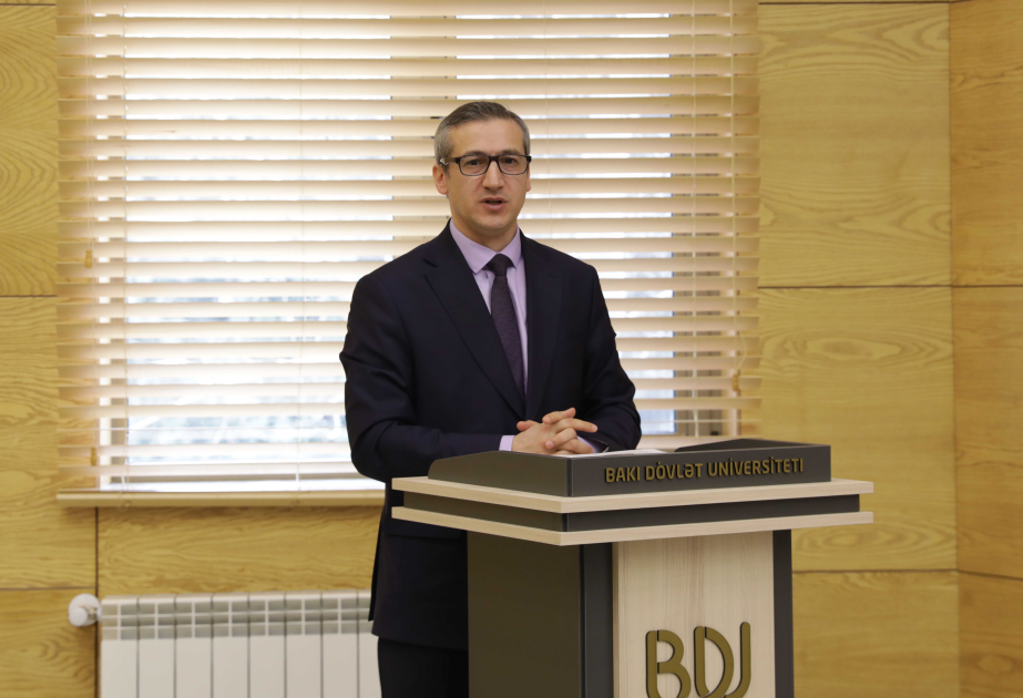 BDU-da Ulu Öndər Heydər Əliyevin milli təhlükəsizlik strategiyasına dair görüş keçirilib