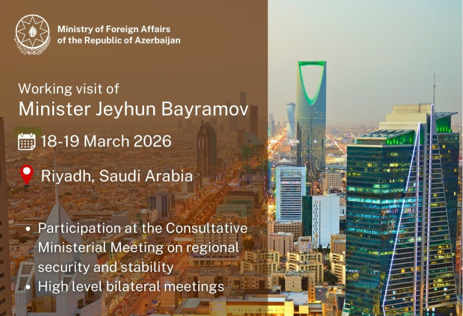 Xarici işlər naziri Ceyhun Bayramov Səudiyyə Ərəbistanına yola düşüb