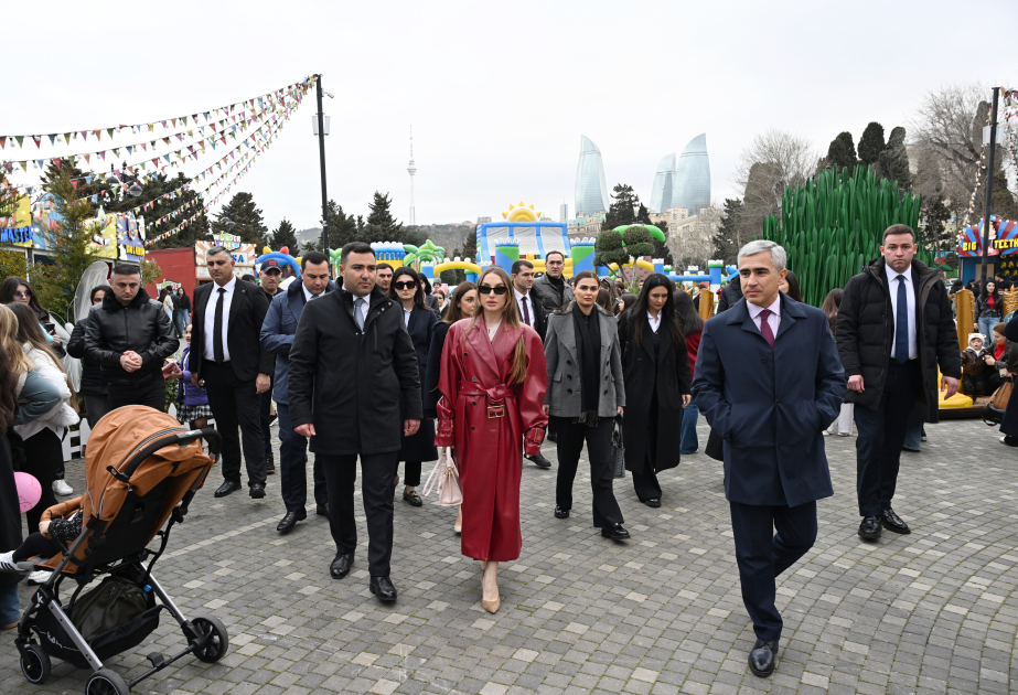 Alena Əliyeva Novruz yarmarkasını ziyarət edib