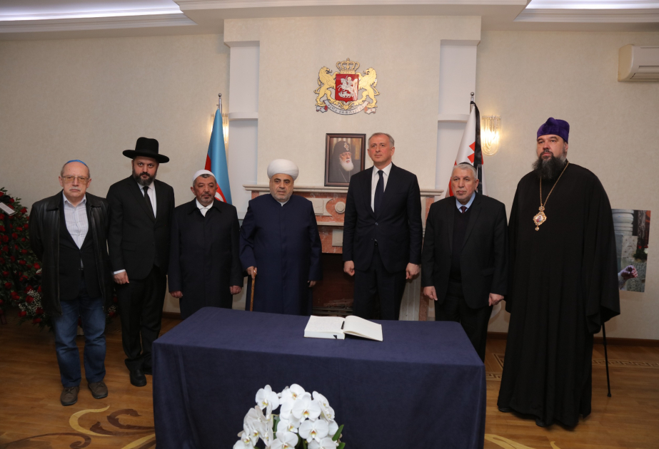 Azərbaycandakı dini konfessiyaların rəhbərləri Gürcüstan səfirliyində başsağlığı veriblər