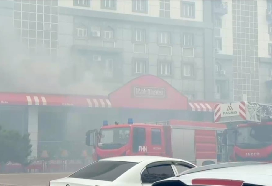 Naxçıvanda restoranda baş verən yanğın söndürülüb, xəsarət alan olmayıb YENİLƏNİB VİDEO