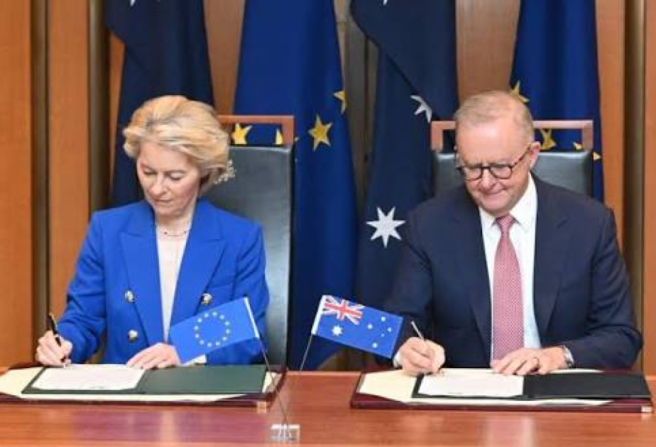 Australia, EU sign free trade deal, agree to strengthen security, defense partnership