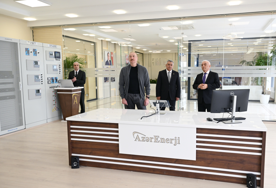 Präsident Ilham Aliyev nimmt an der Eröffnung des „Abscheron“ Batterie-Energiespeicherzentrums teil VIDEO