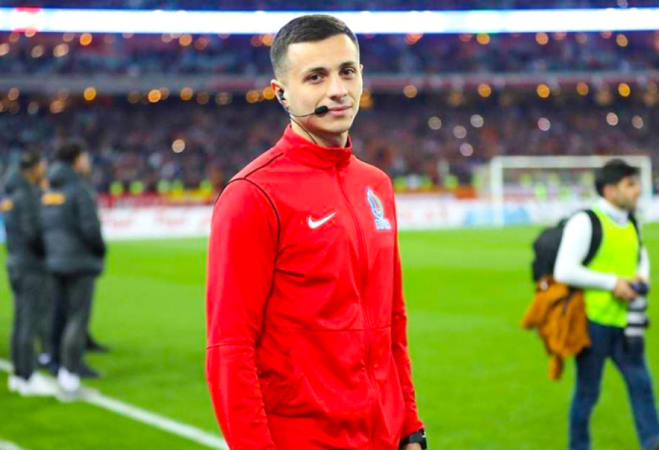 Azerbaijani FIFA referee officiates his first international match as lead referee