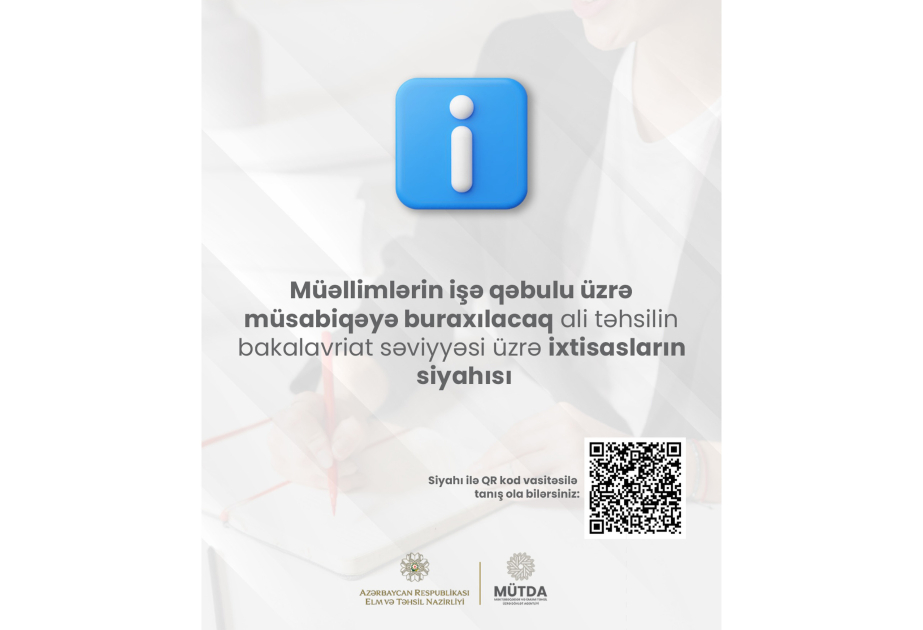 MİQ üzrə müsabiqəyə buraxılacaq qeyri-pedaqoji ixtisasların siyahısı müəyyənləşib