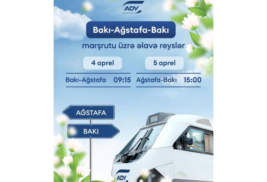 Bakı-Ağstafa-Bakı marşrutu üzrə əlavə qatar reysləri təyin edilir