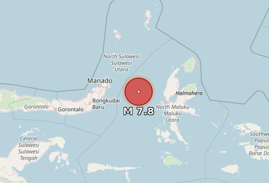 İndoneziyada 7,8 bal gücündə zəlzələ olub