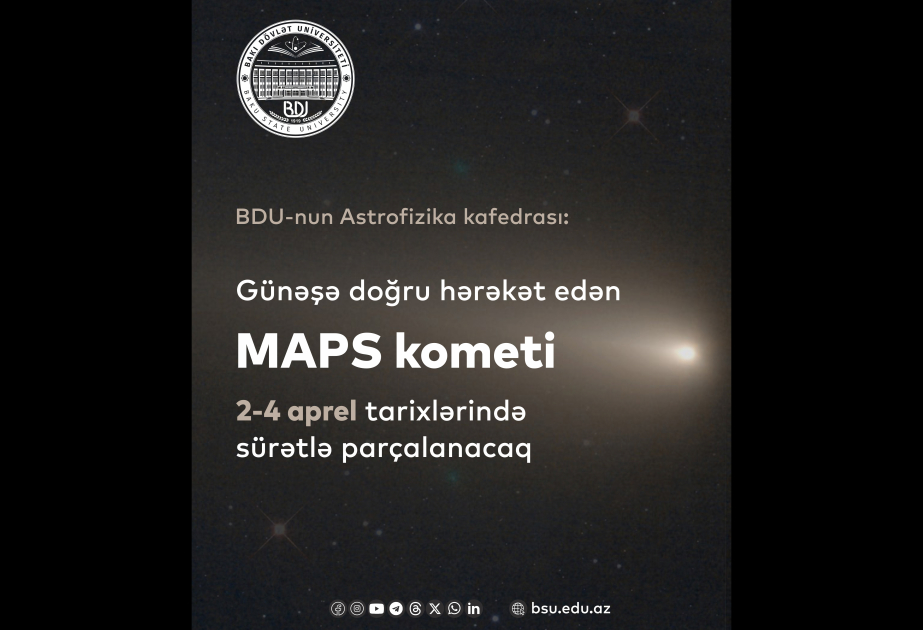 Günəşə doğru hərəkət edən MAPS kometi sürətlə parçalanacaq
