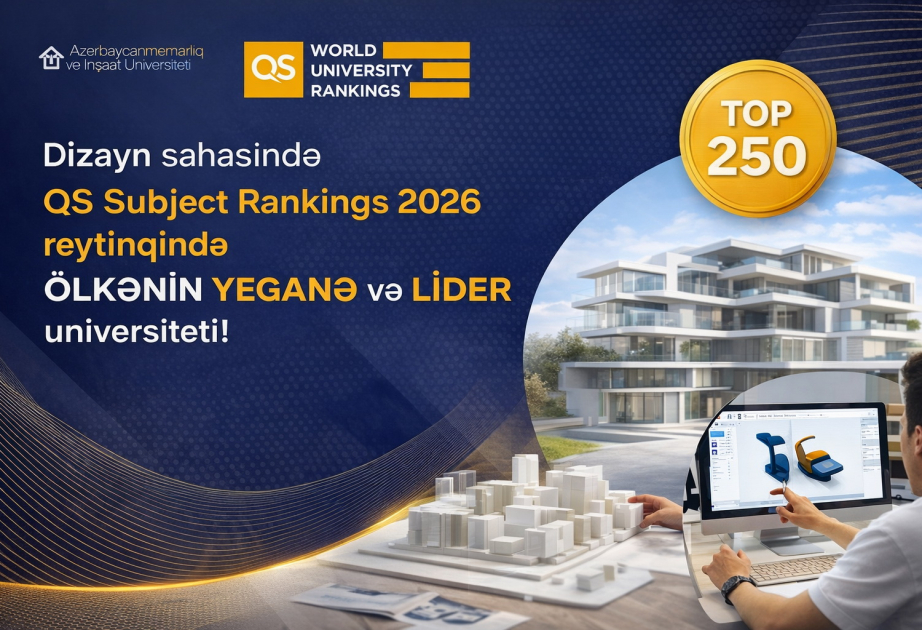 Beynəlxalq reytinqin nəticələri: AzMİU dizayn təhsili üzrə dünyanın 250 ən yaxşı universitetindən biridir