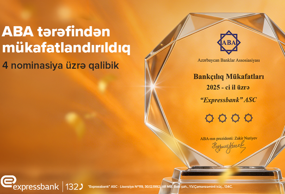 “Expressbank” 4 nominasiya üzrə mükafatlandırılıb