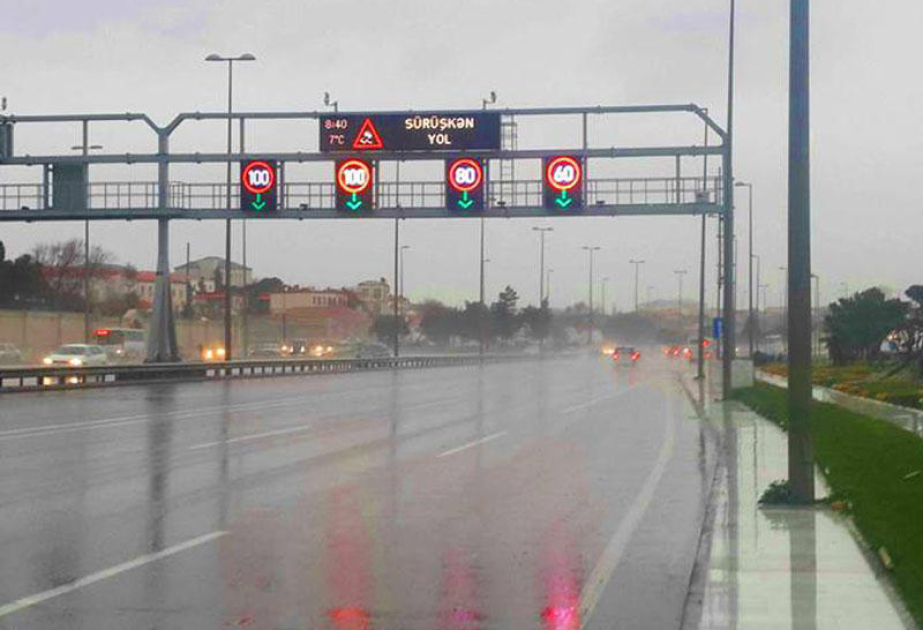 Yağışa görə Zığ dairəsi-Hava Limanı yolunda sürət həddi müvəqqəti endirilib