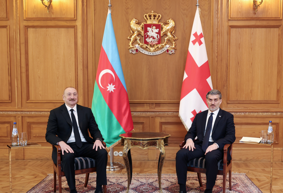 President of Azerbaijan Ilham Aliyev held one-on-one meeting with President of Georgia Mikheil Kavelashvili VIDEO