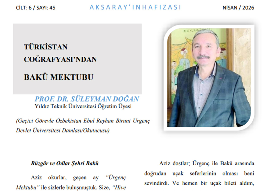 Türk professor “Aksarayın Hafızası” jurnalında Şərqşünaslıq İnstitutunun fəaliyyətindən yazıb