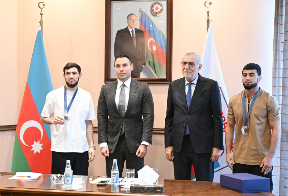 Renewed Paris 2024 Olympic medals presented to Azerbaijani athletes VİDEO