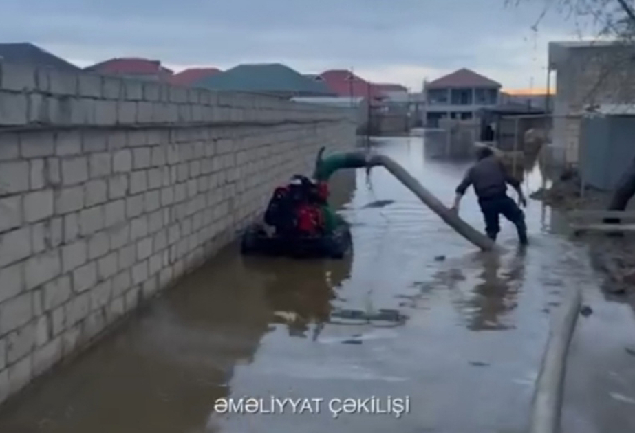 FHN: İntensiv yağışlarla əlaqədar yaranan fəsadların aradan qaldırılması işləri davam etdirilir VİDEO