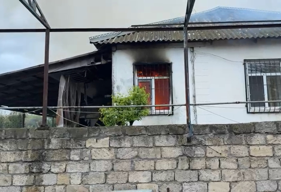 İmişlidə ev yanıb VİDEO