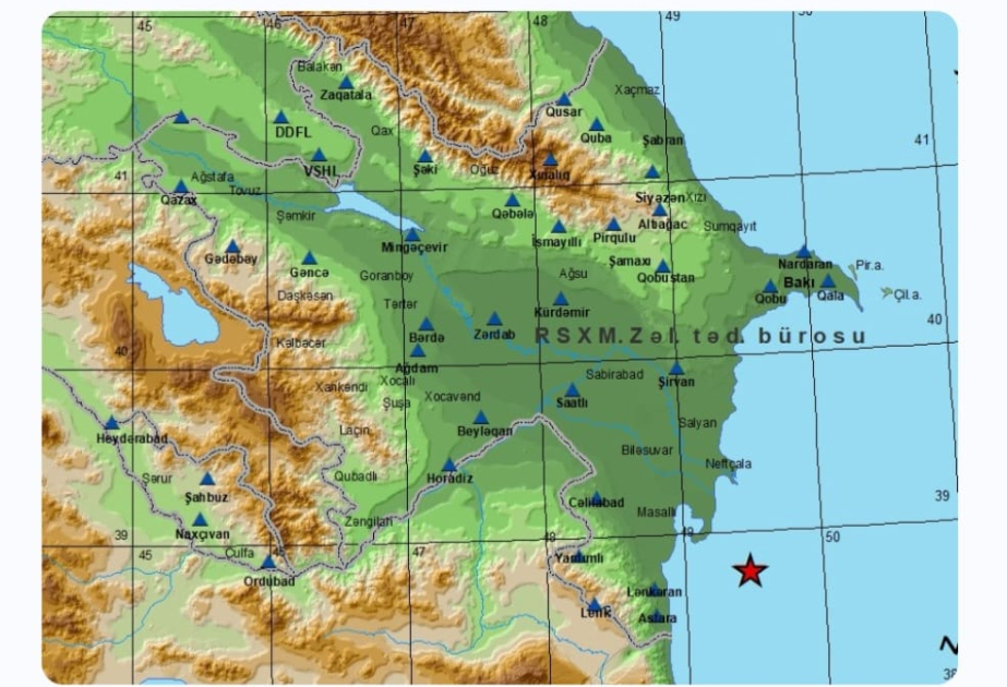 В Каспийском море произошло землетрясение