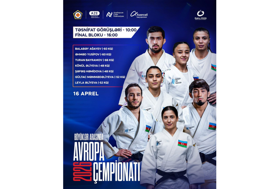 Sieben aserbaidschanische Judokas starten bei Europameisterschaft
