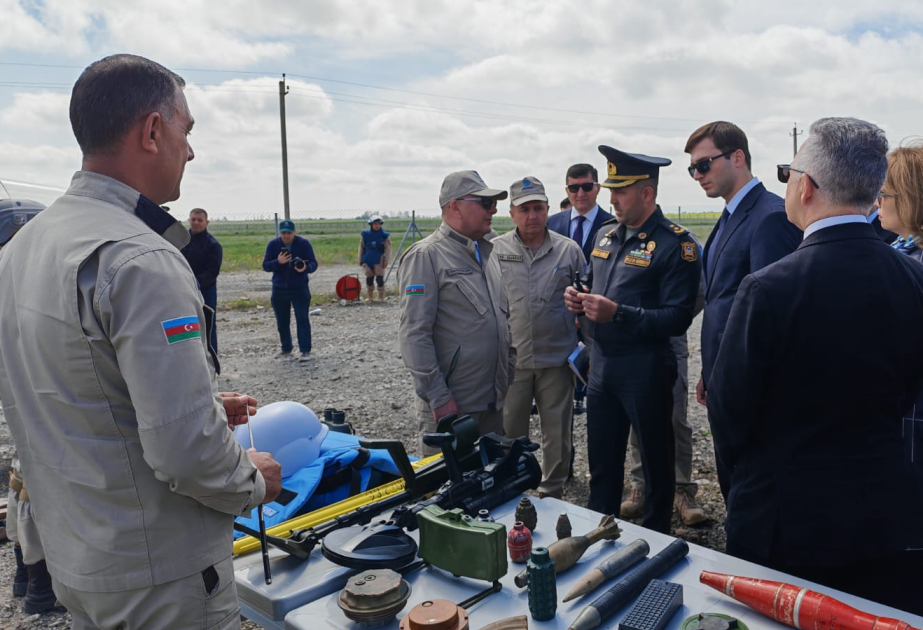 أعضاء فريق العمل المعني بإزالة الألغام يبدؤون زيارة أغدام