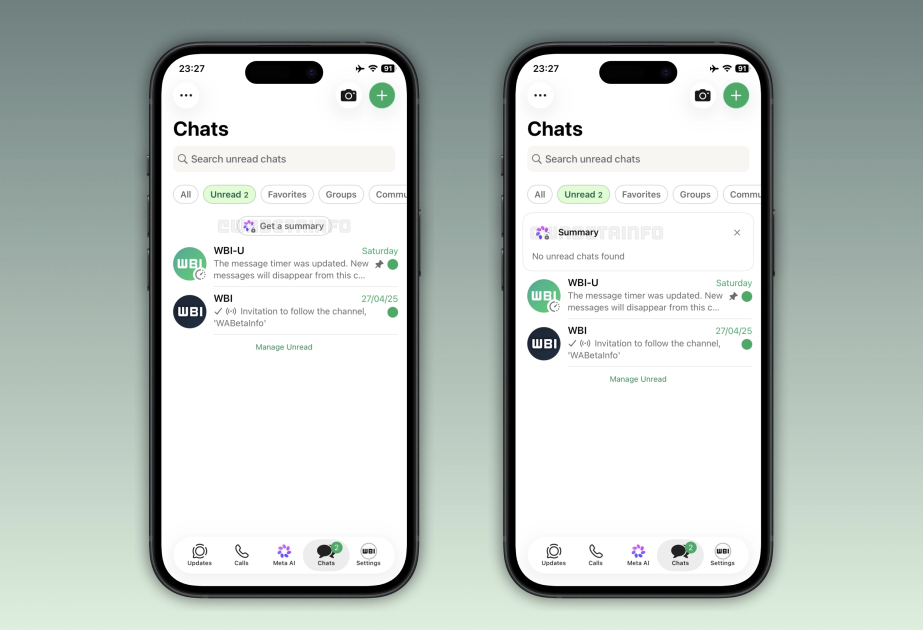 WhatsApp предложит ИИ-сводки по всем непрочитанным сообщениям