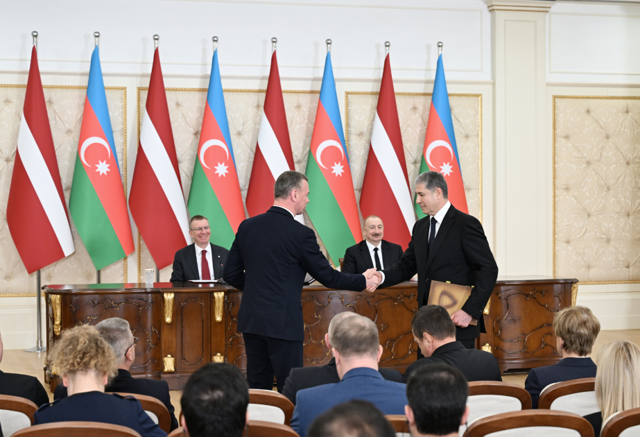 Azerbaijan–Latvia documents exchanged VIDEO