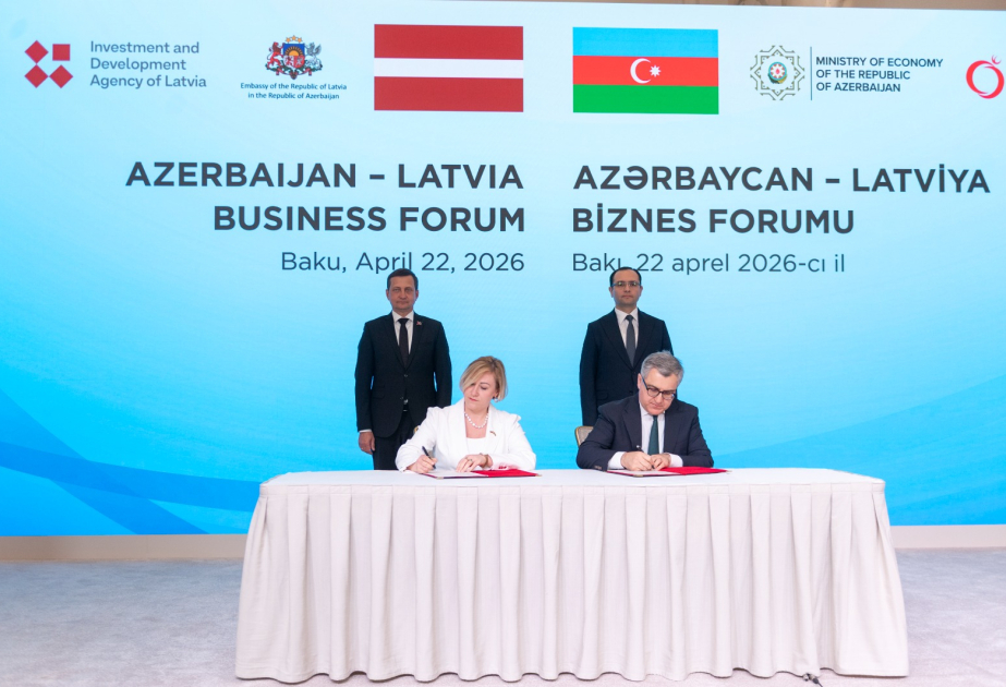 Several documents signed as part of Azerbaijan-Latvia business forum