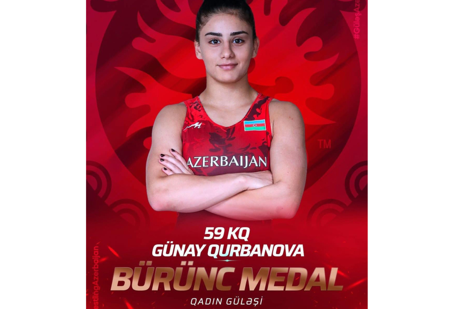 Azerbaijani female wrestler takes bronze at European Championships