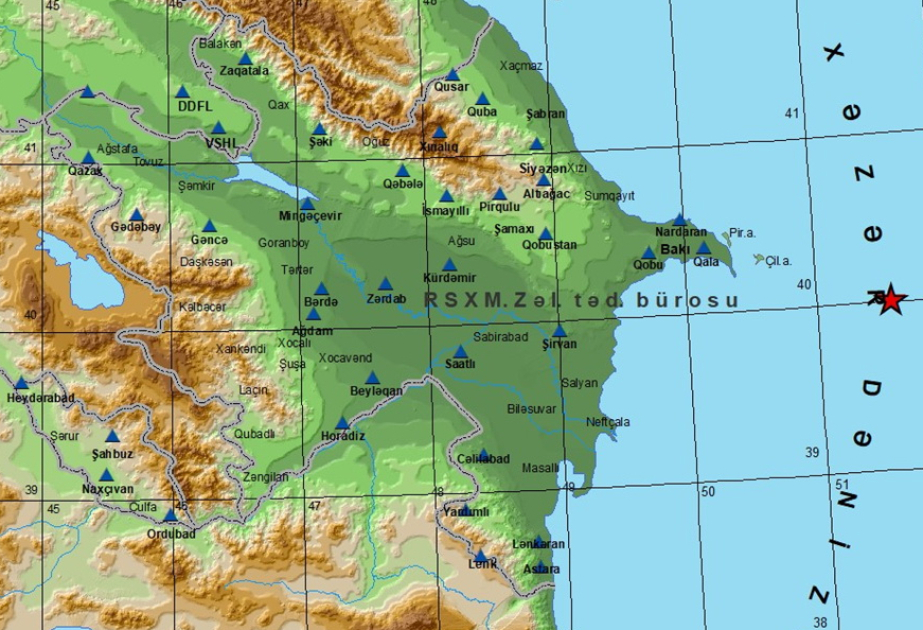 Xəzər dənizində zəlzələ baş verib
