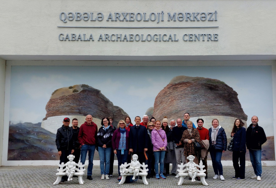 Polish tourists enjoy their visit to Gabala State Historical and Artistic Reserve